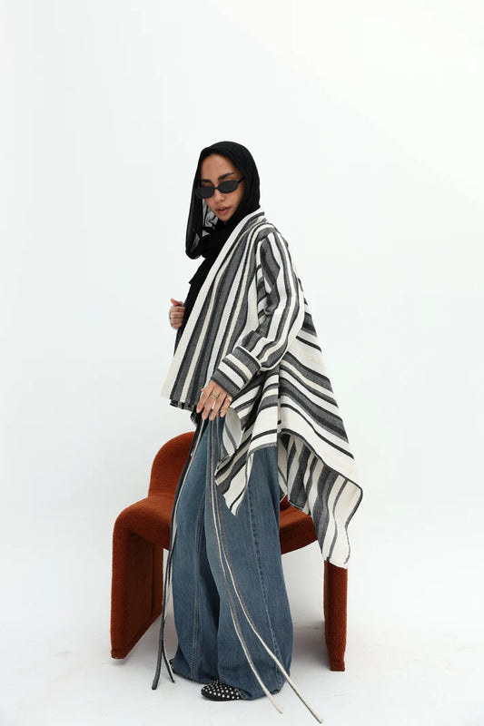 Stripped linen Cardigen - Yasofia