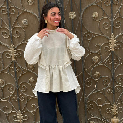 Perla blouse off-white - Estringo