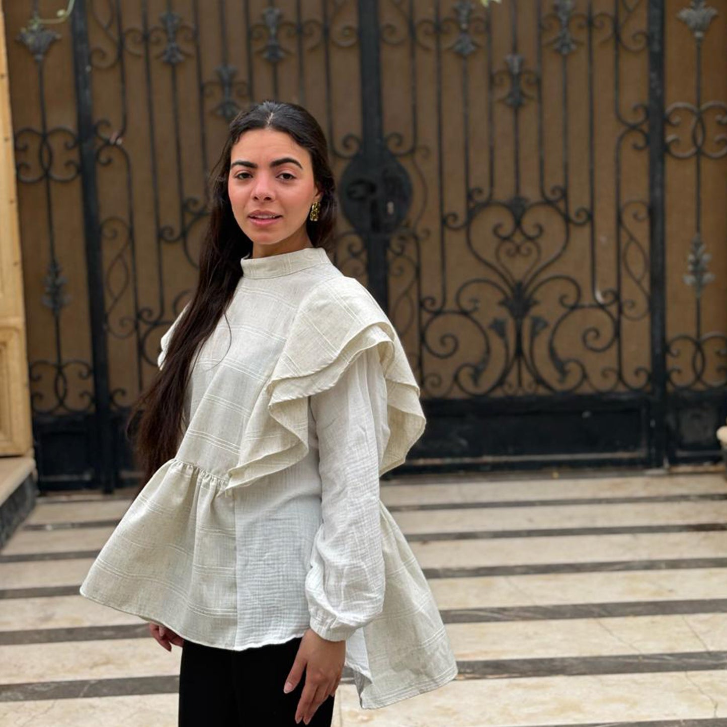 Perla blouse off-white - Estringo