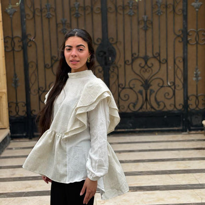 Perla blouse off-white - Estringo
