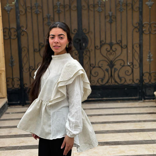 Perla blouse off-white - Estringo