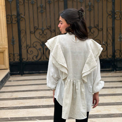 Perla blouse off-white - Estringo