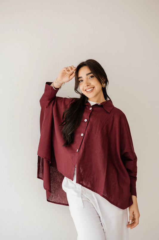 City Diaries Linen Cape - Amalia