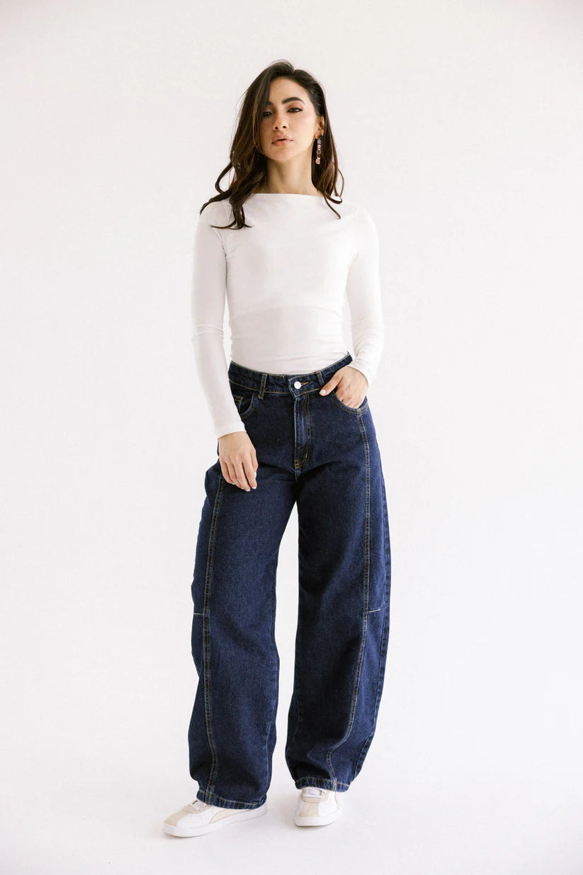 Out N About Balloon Denim Pants - amalia-36-indigo