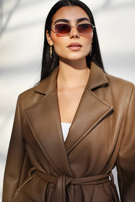 Going Places Leather Blazer - Amalia