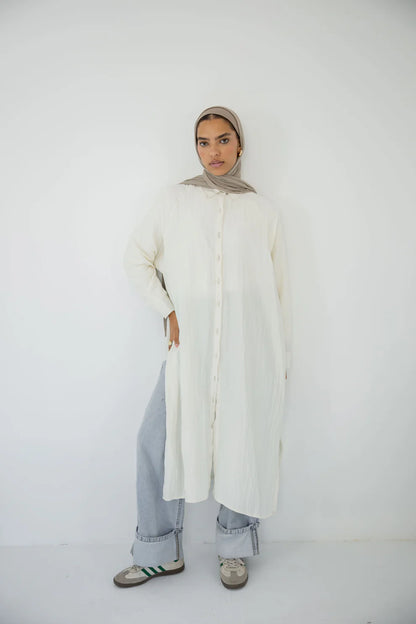 Metalic long shirt - BA Fashion