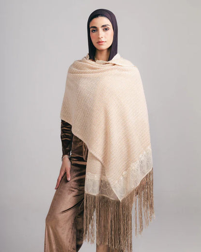 Lace knit shawl - Tia mode