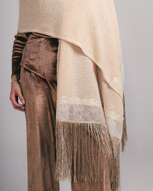 Lace knit shawl - Tia mode
