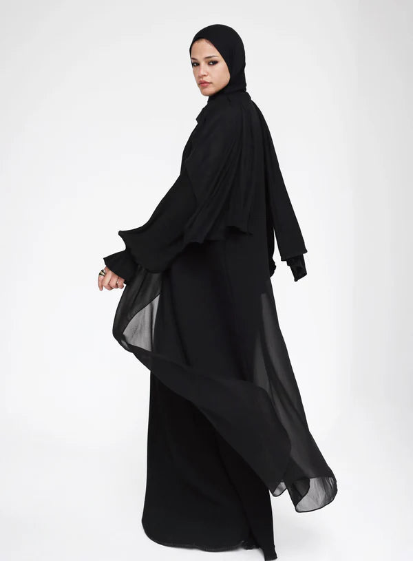 The chiffon cardigan abaya set - Modesty Abaya