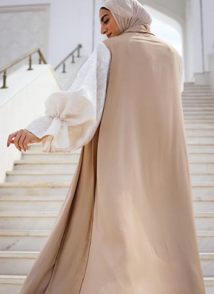 Linen embroidery sleeves kaftan 5 - Taji designs