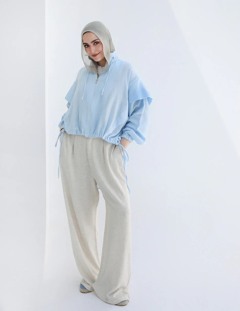 Hight-Low Zipper Shirt - Sara salama
