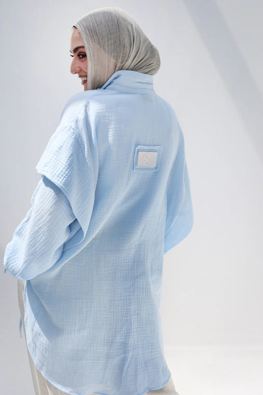 Hight-Low Zipper Shirt - Sara salama