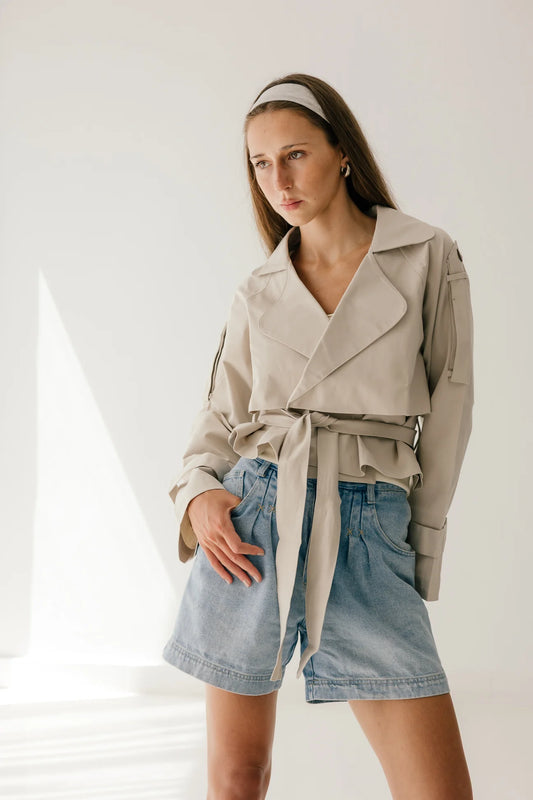 Cropped Trench Jacket - Notch