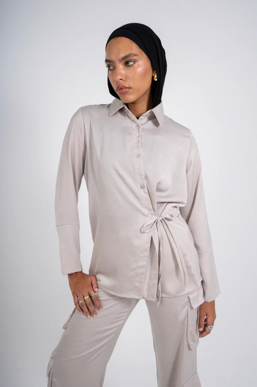 Statement satin shirt - Be empire
