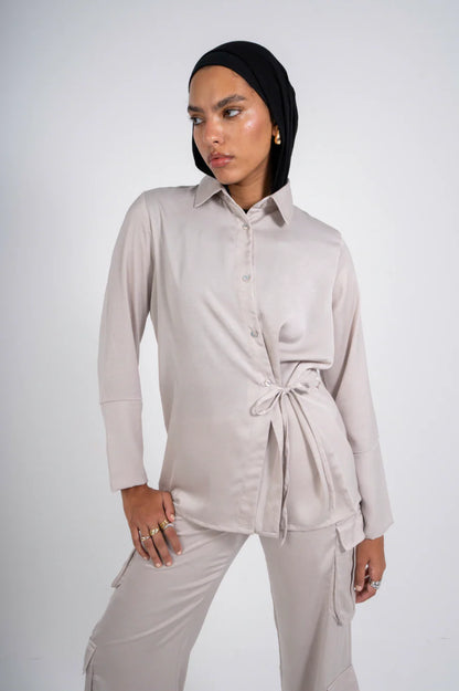 Statement satin shirt - Be empire