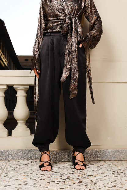 Shine cuff pants - Sara salama