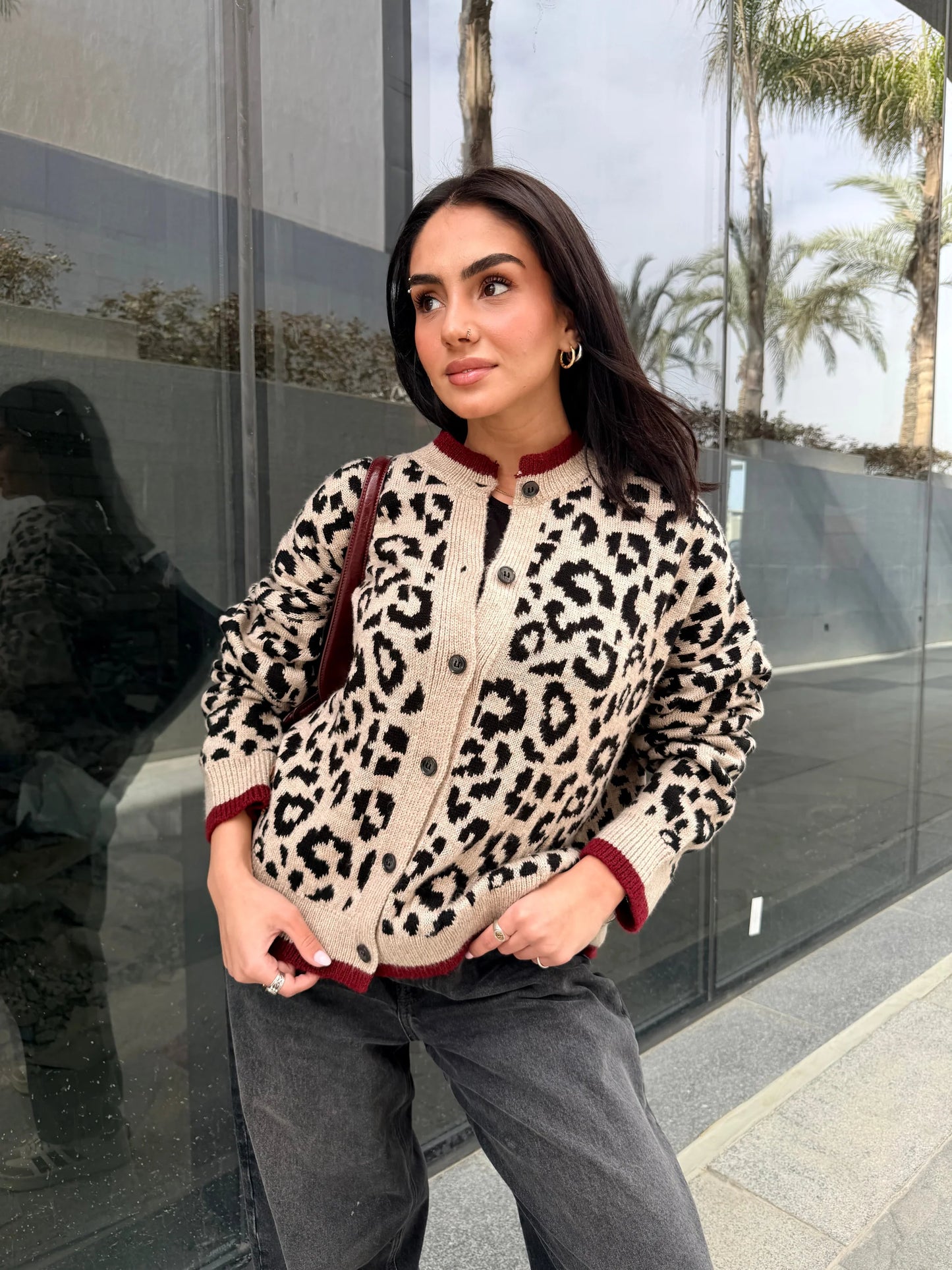 Animal Print knit Cardigan - ascia