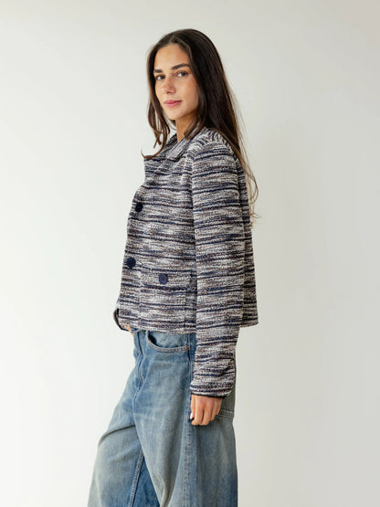 Extured tweed cropped blazer - Ascia