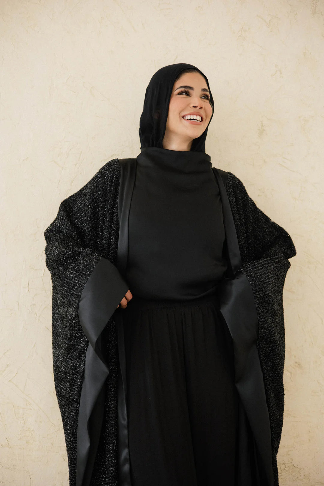 Midnight Layered Net Kaftan -Taj