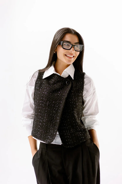 Black ivy vest - Noha Designs