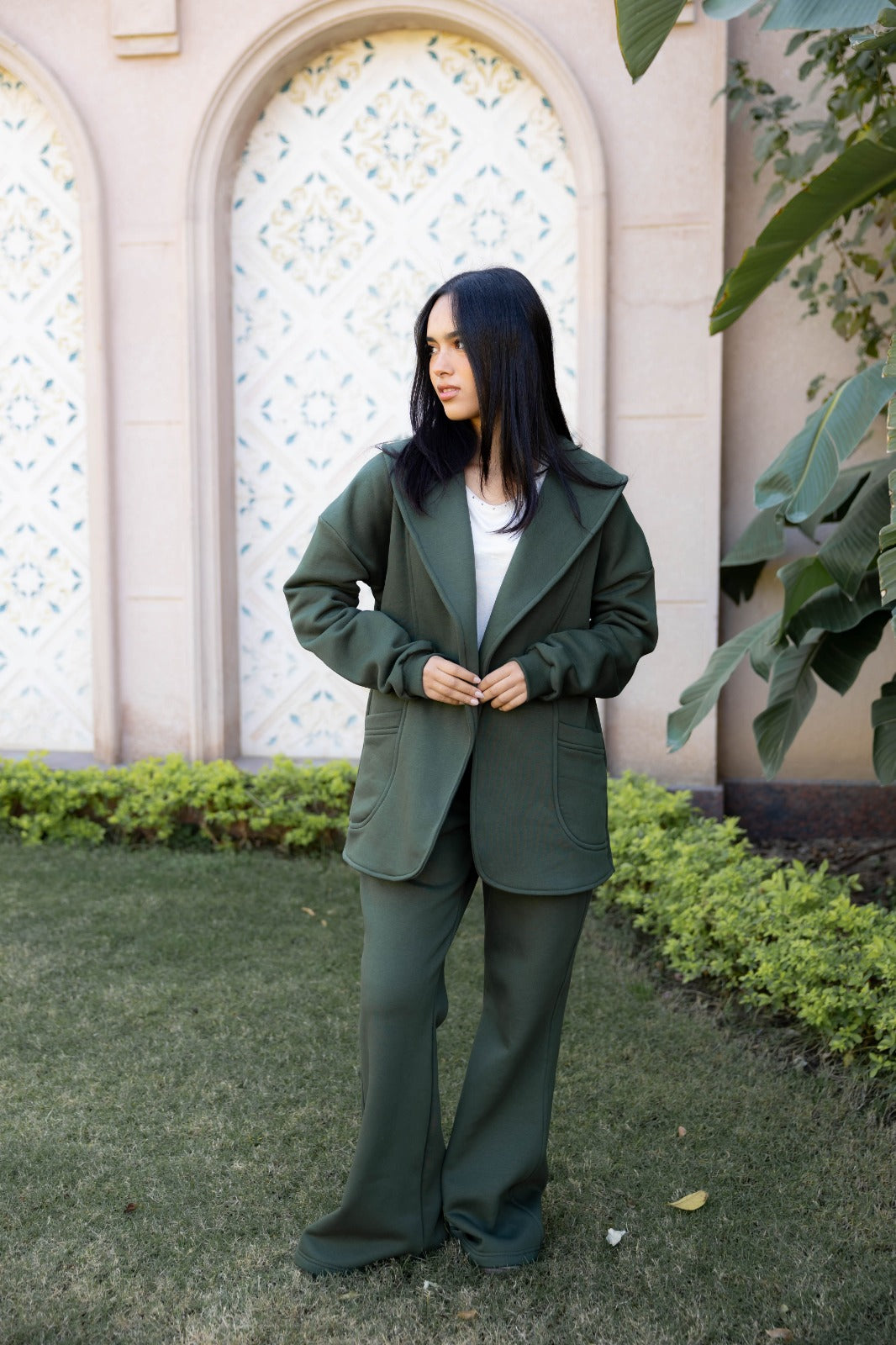 Olive milton suit - Creations