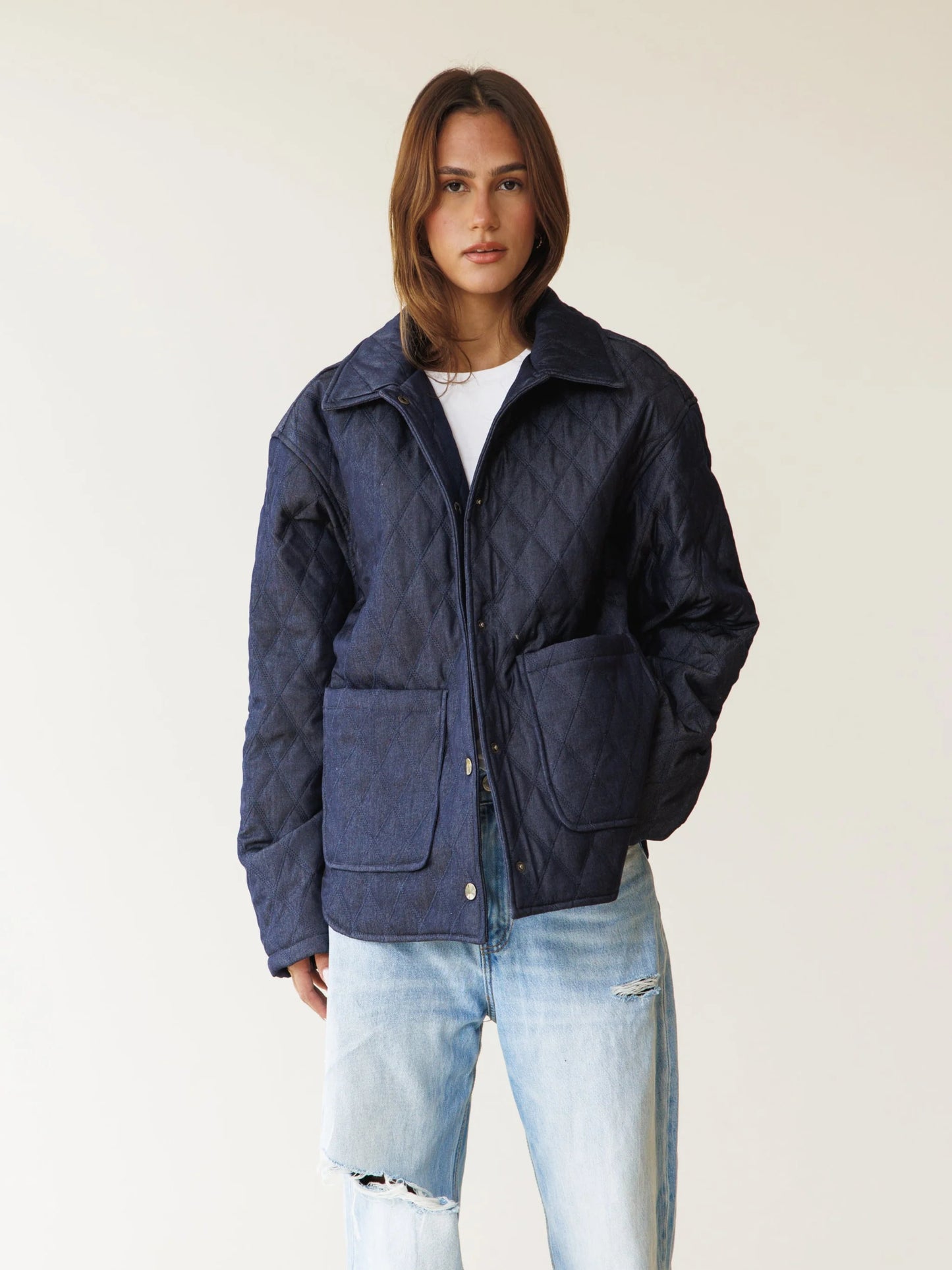 Denim Puffer Jacket - ASCIA