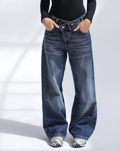 The perfect jeans with crossover waist - Amalia