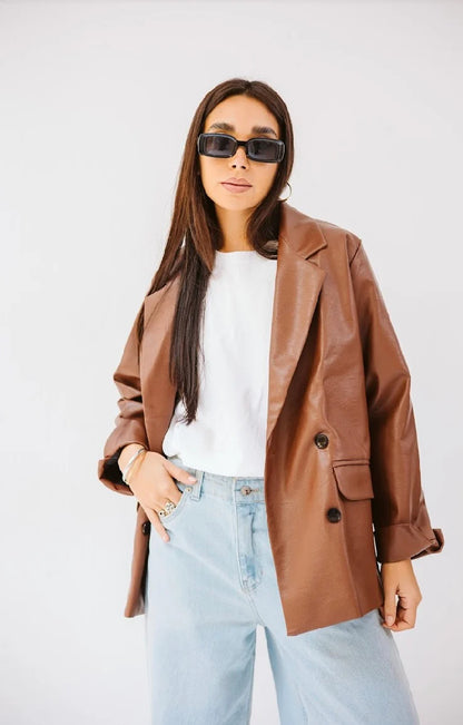 Leather Slit jacket - Notch