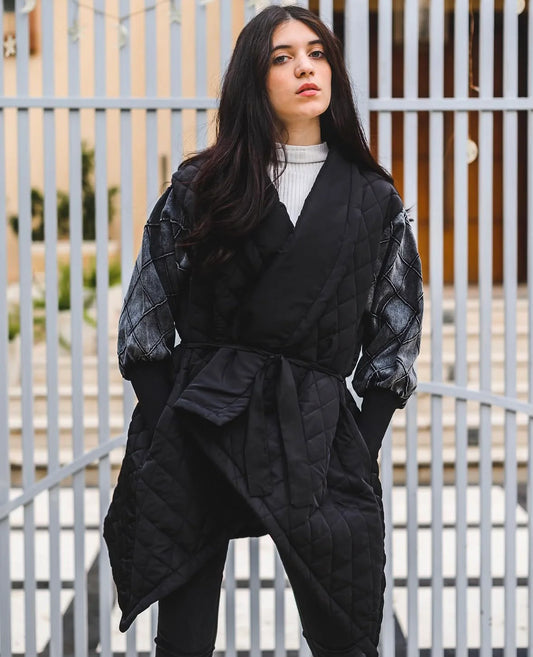 Quilted Bomber Jacket  - Theyab