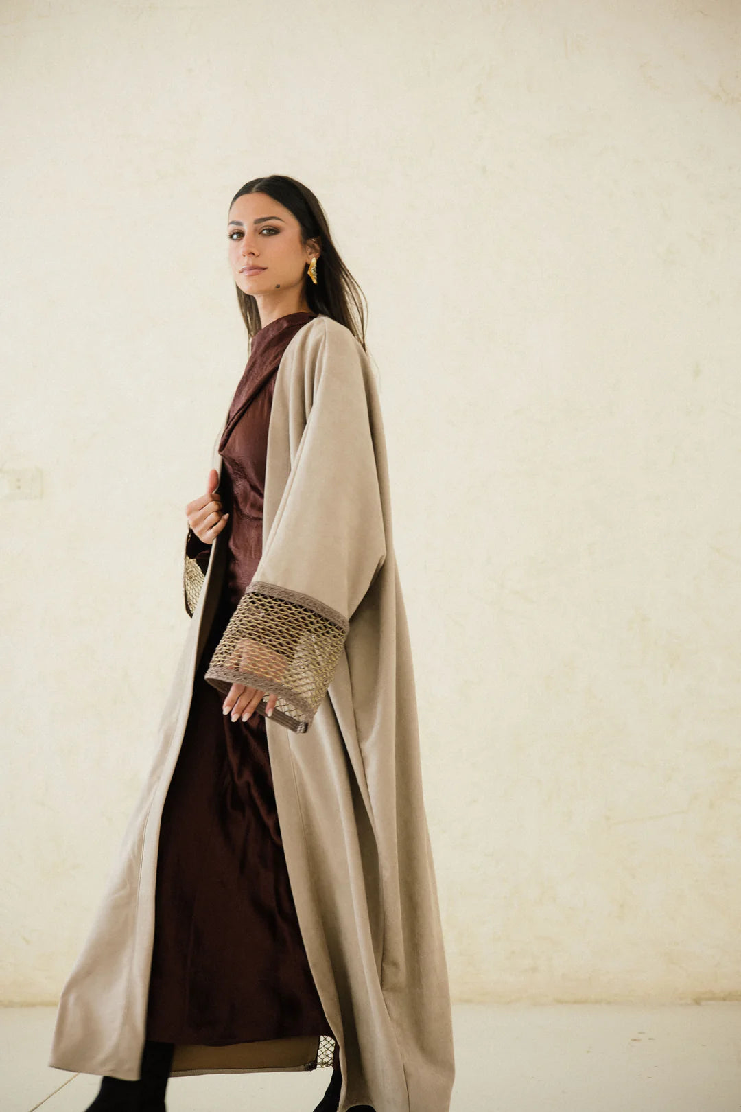 Suede Mesh Kaftan - Taj