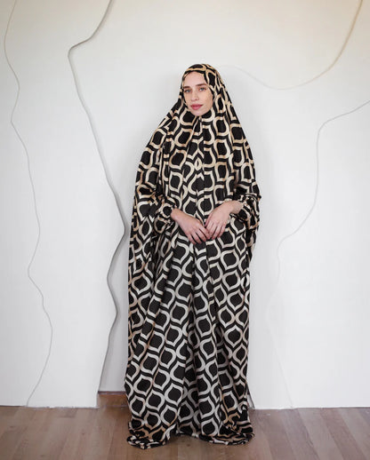 Gold Halo Slip on Khimar - Marmelade