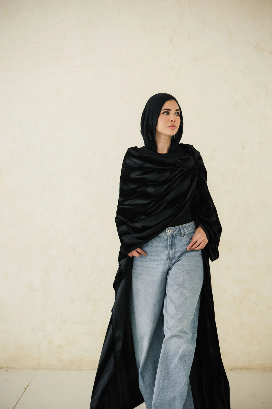 DRAPED VELVET KAFTAN -Taj