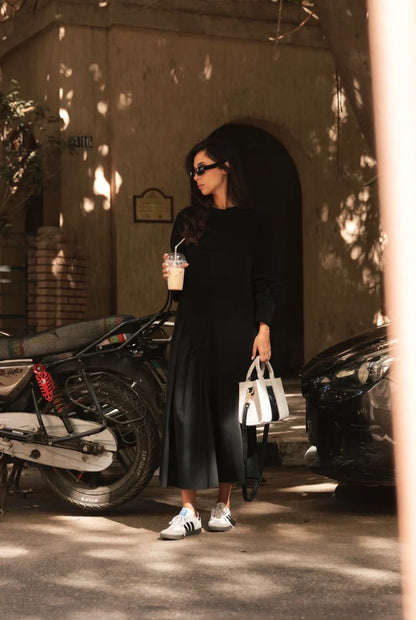 Melton x poplin dress Winter edition (Regular) - NOTCH