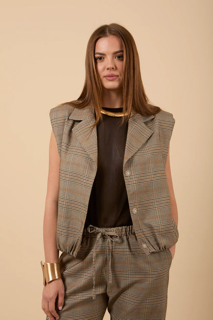 Check bubble vest - Nahla el alfy