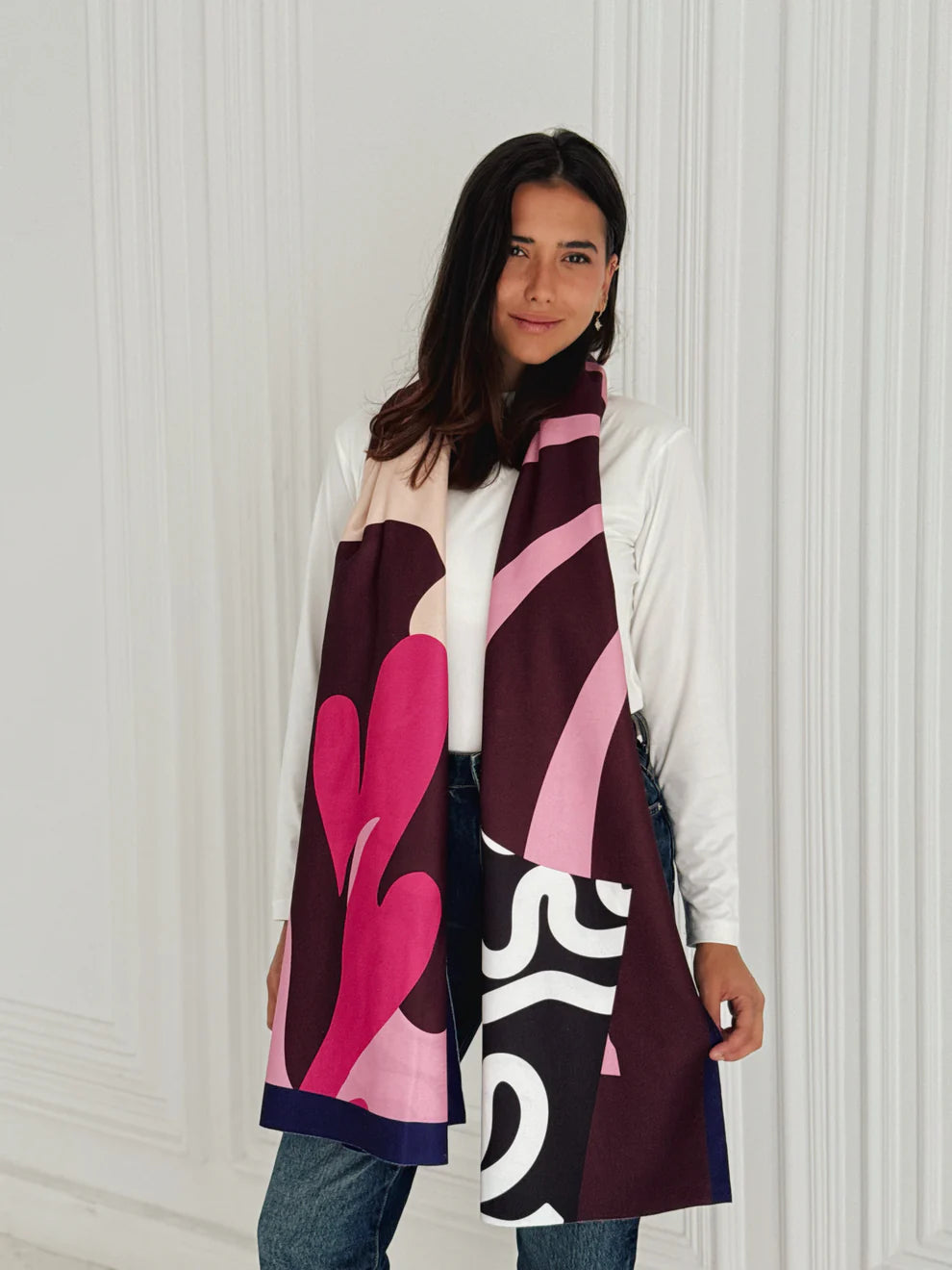 Wave wool scarf ( Rectangle ) - Nk designs