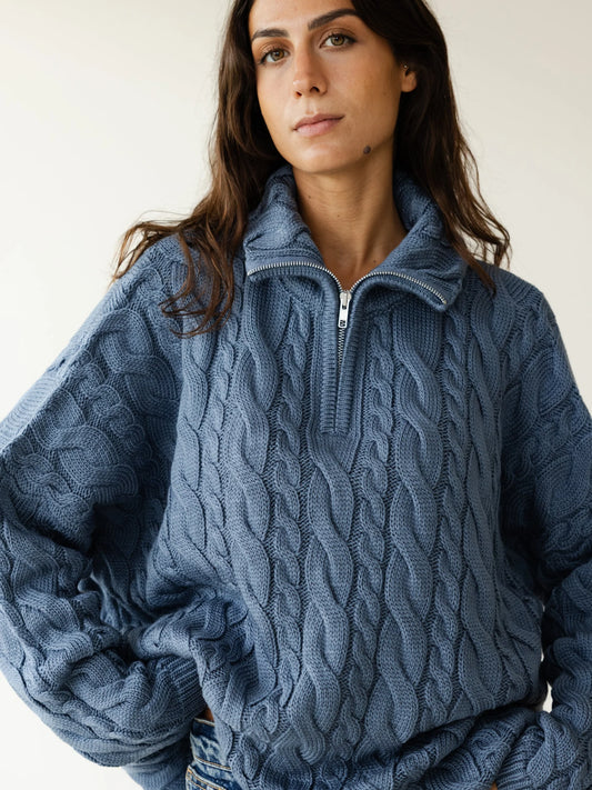 The woven-zip-sweater - Ascia