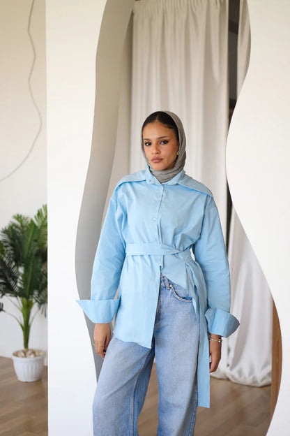 wrapped poplin chemise  - Sirius