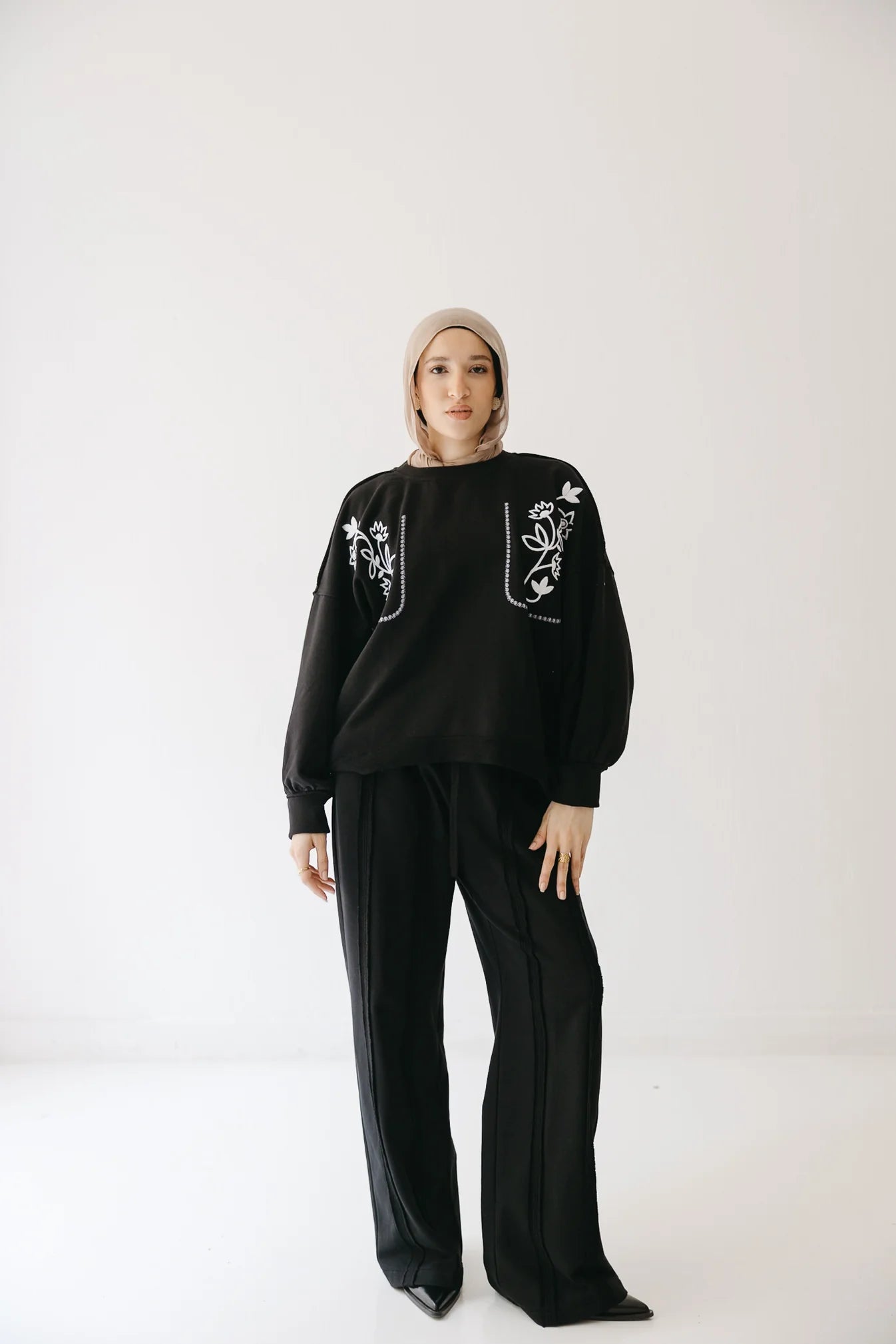 Noir blossom set - Peach and mint