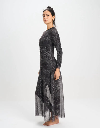 Paisley Mesh Dress - Le maillot