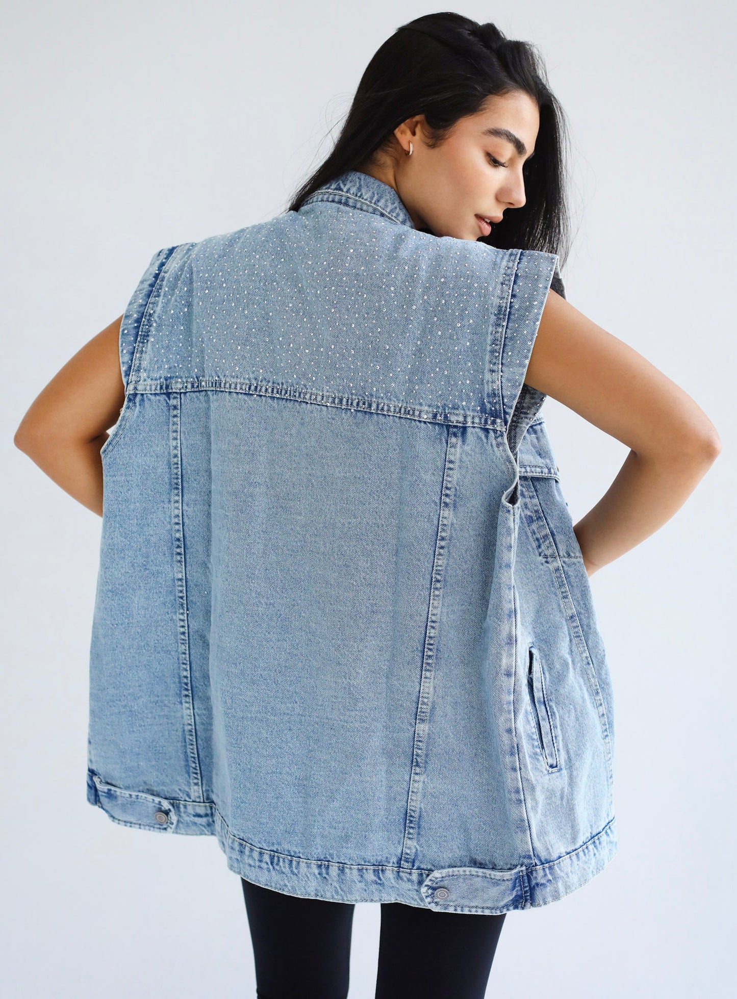 Bling Denim Vest Adults - Tamaa