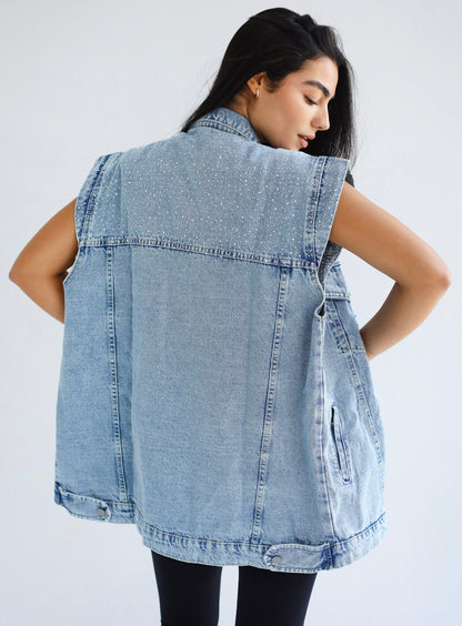 Bling Denim Vest Adults - Tamaa