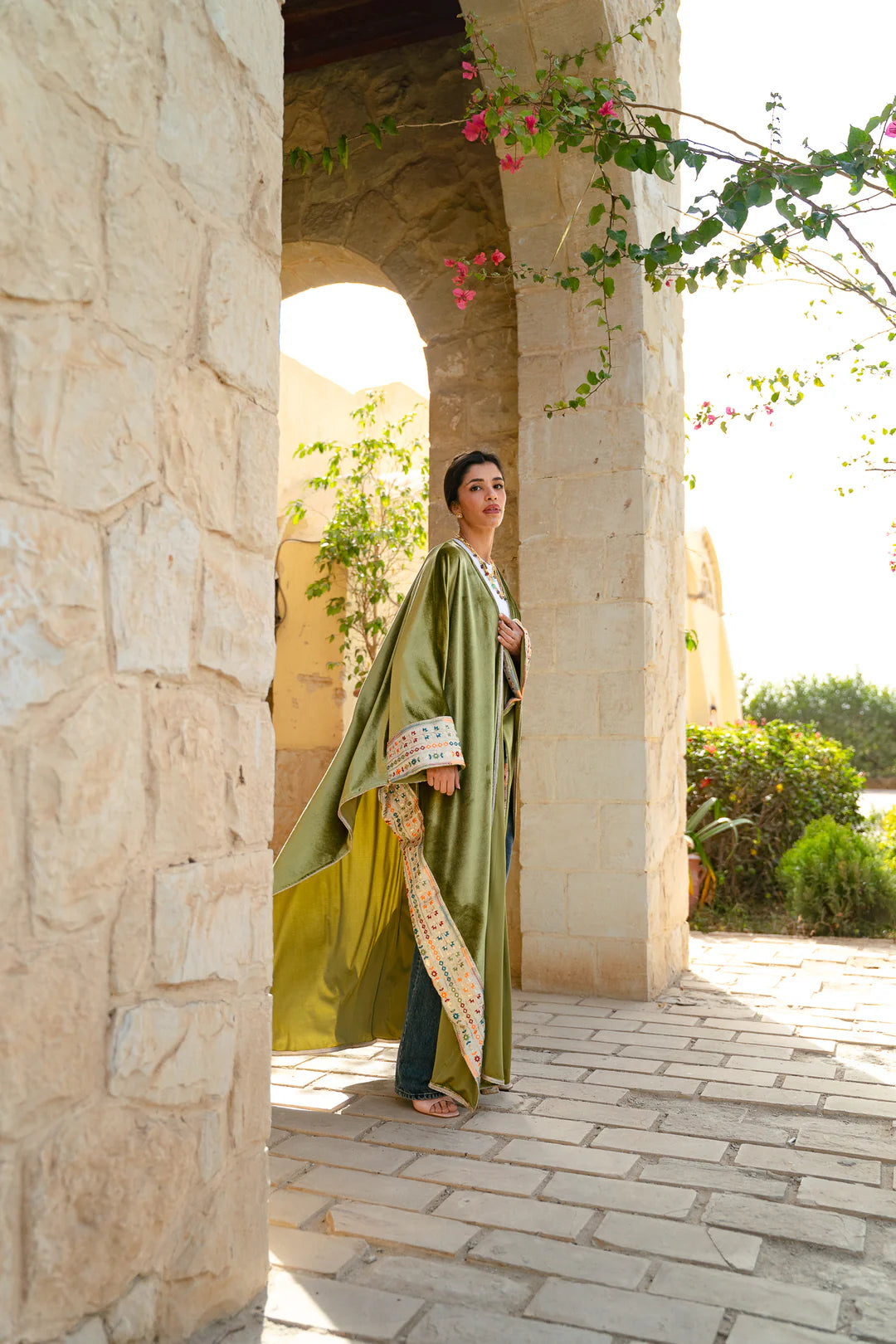 The velvet bloom kaftan - Nawara