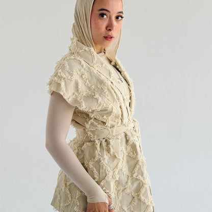 Checkmate Fringed Vest - Estringo