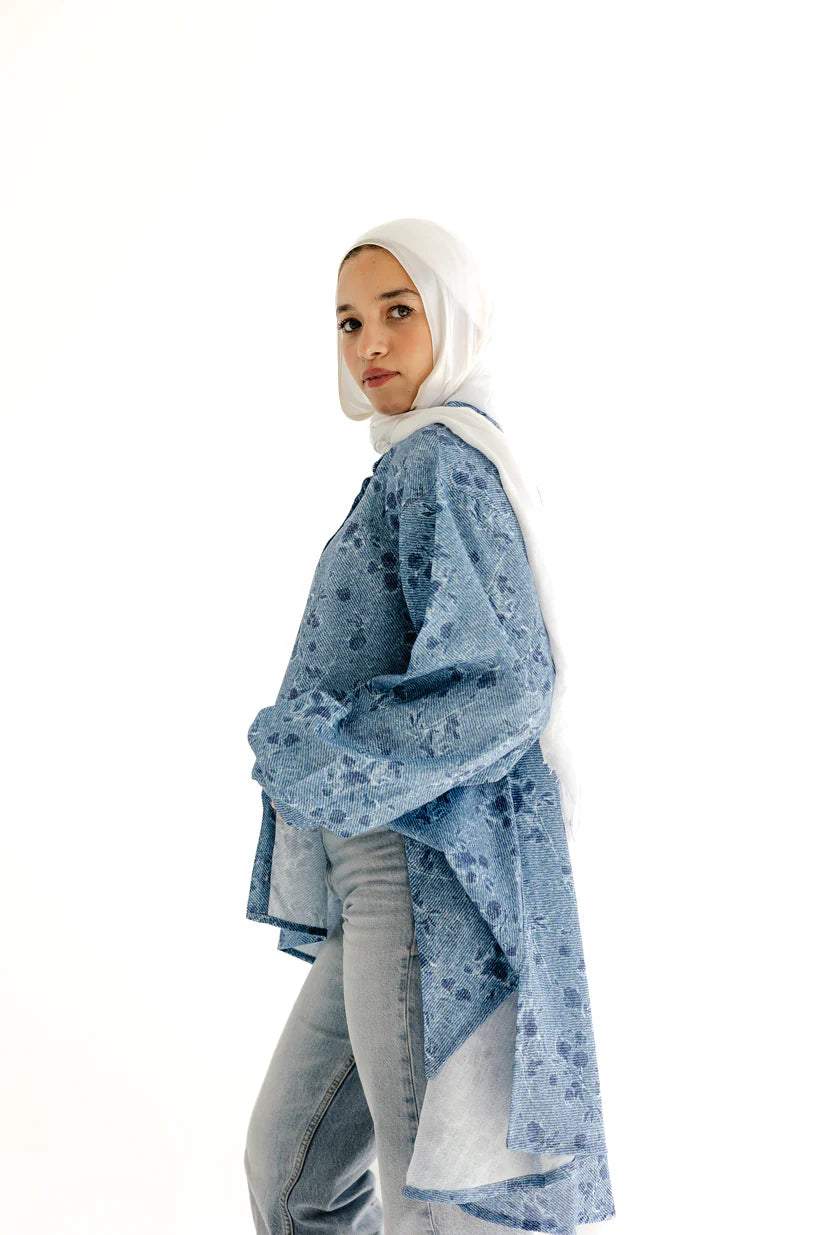 Floral linen chemise - Maison taj