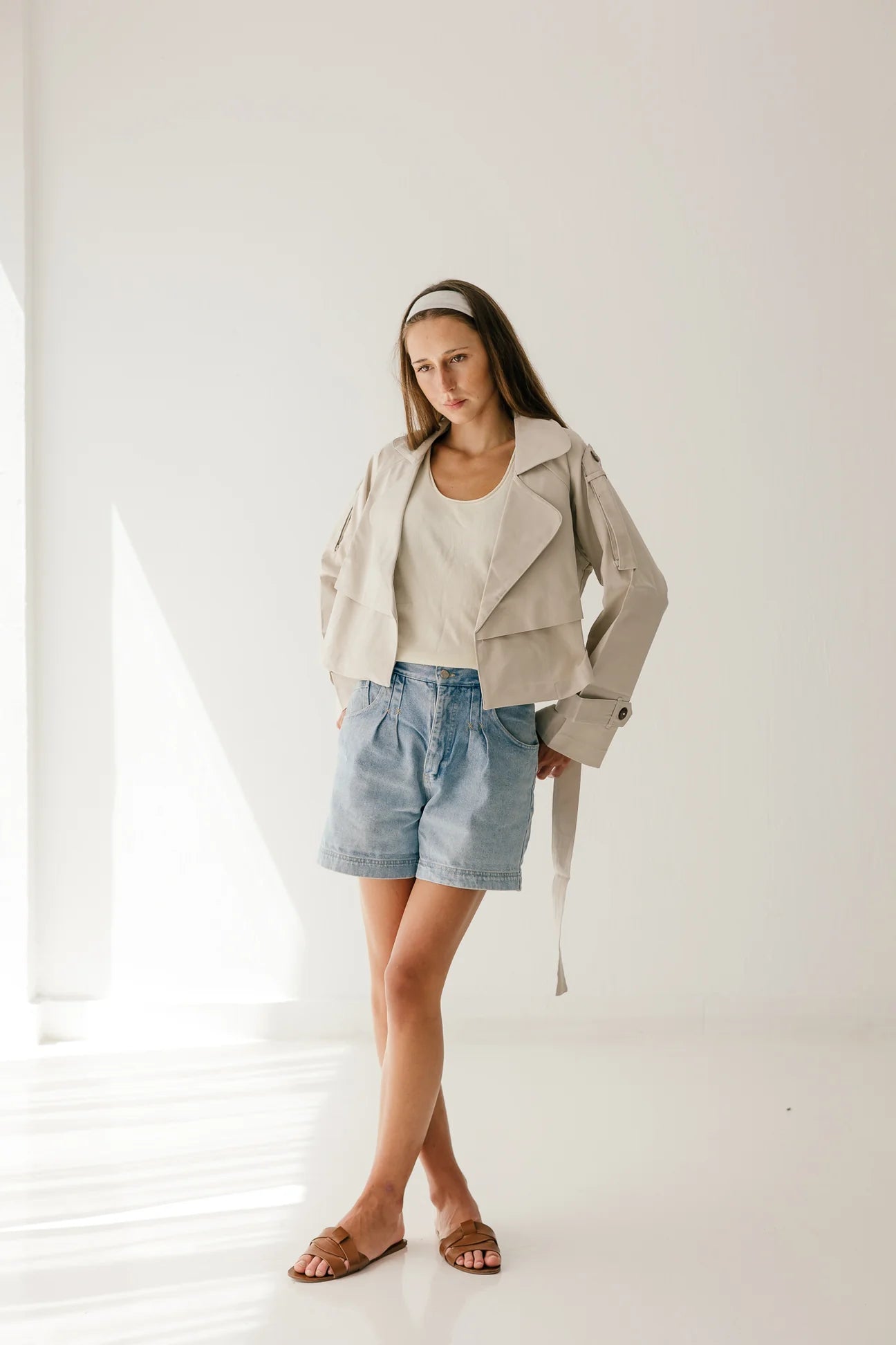 Cropped Trench Jacket - Notch