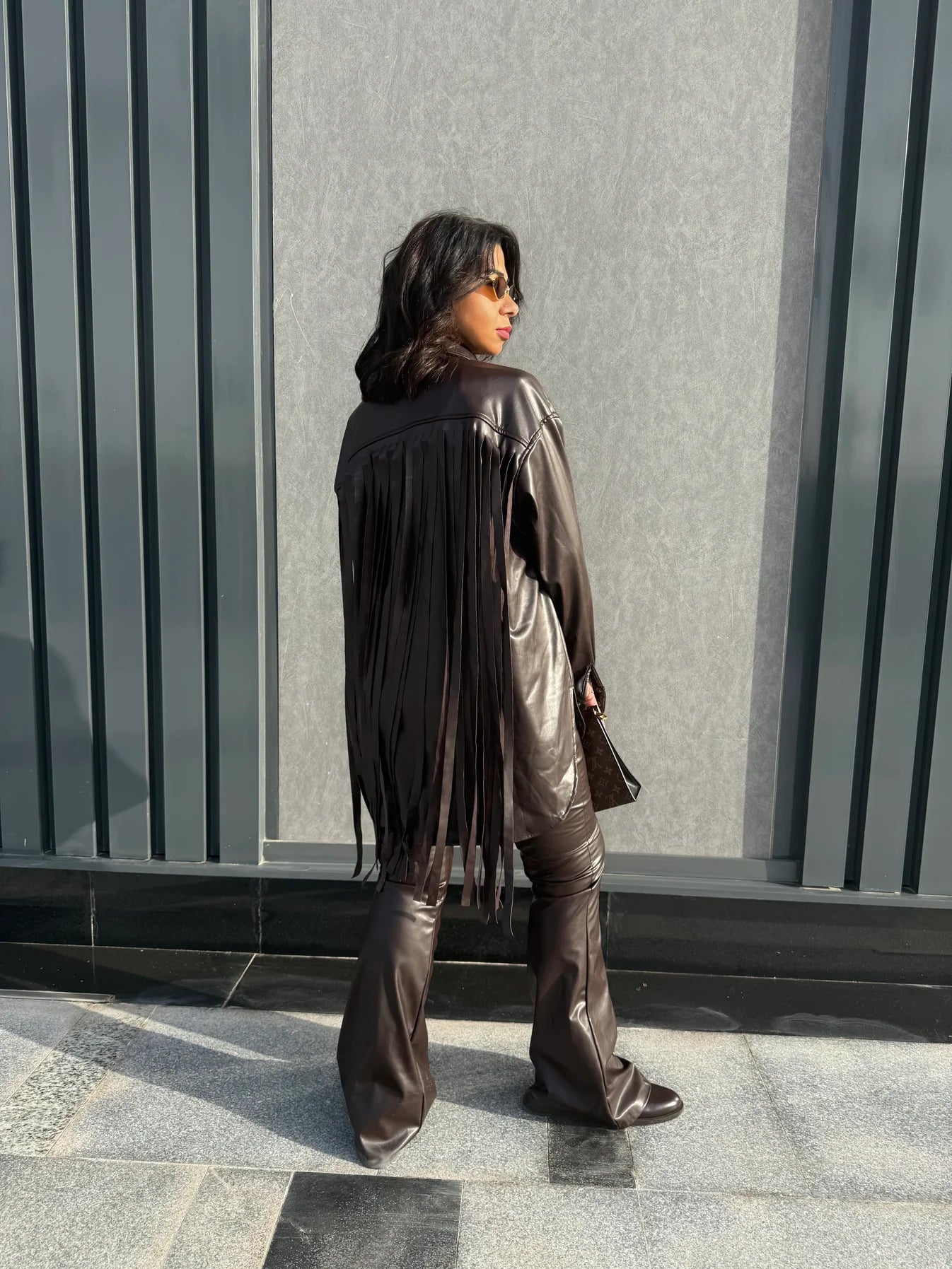 Fringes leather set - Jeno