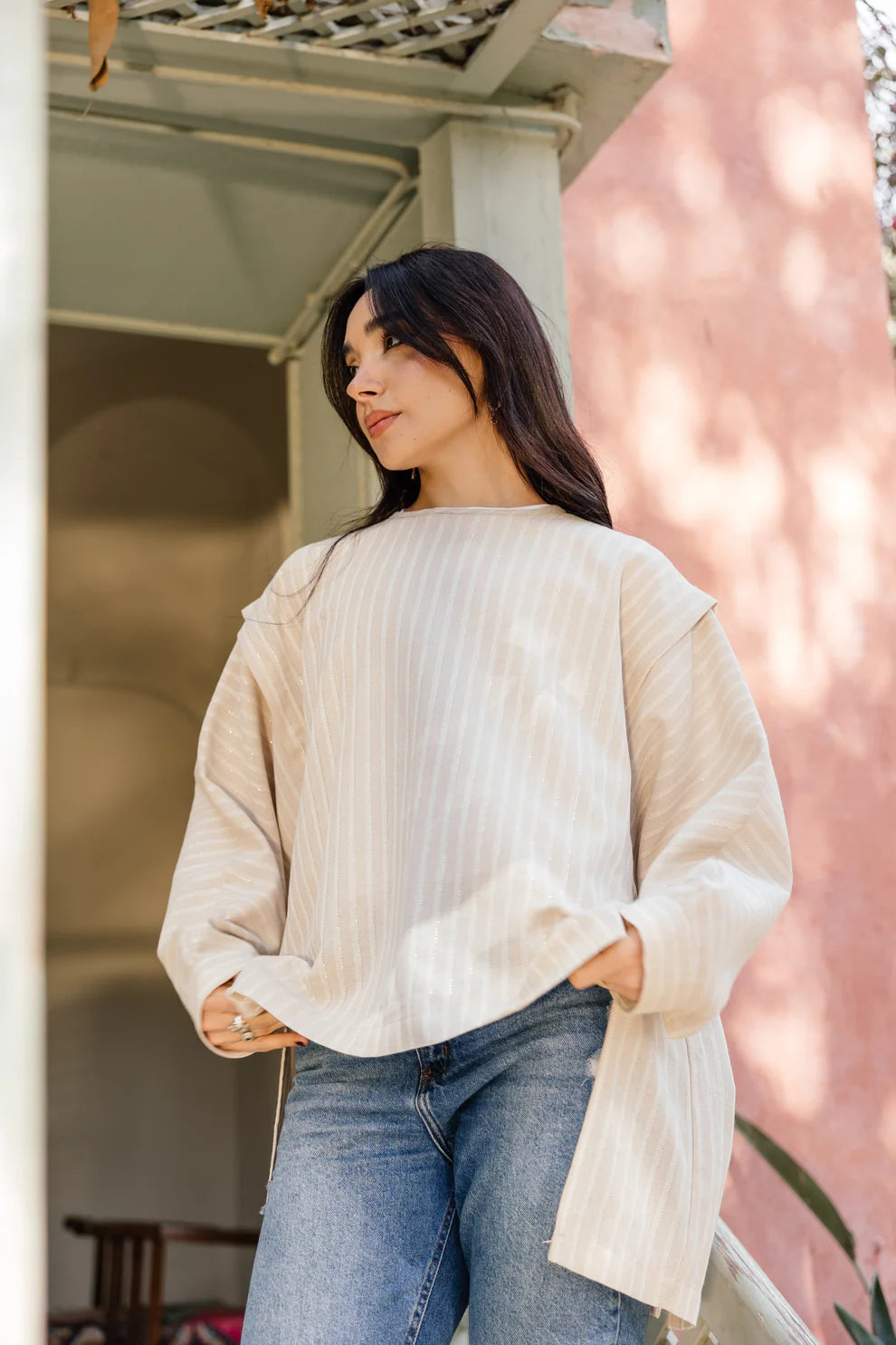 Sun Glow Linen Top - Amalia