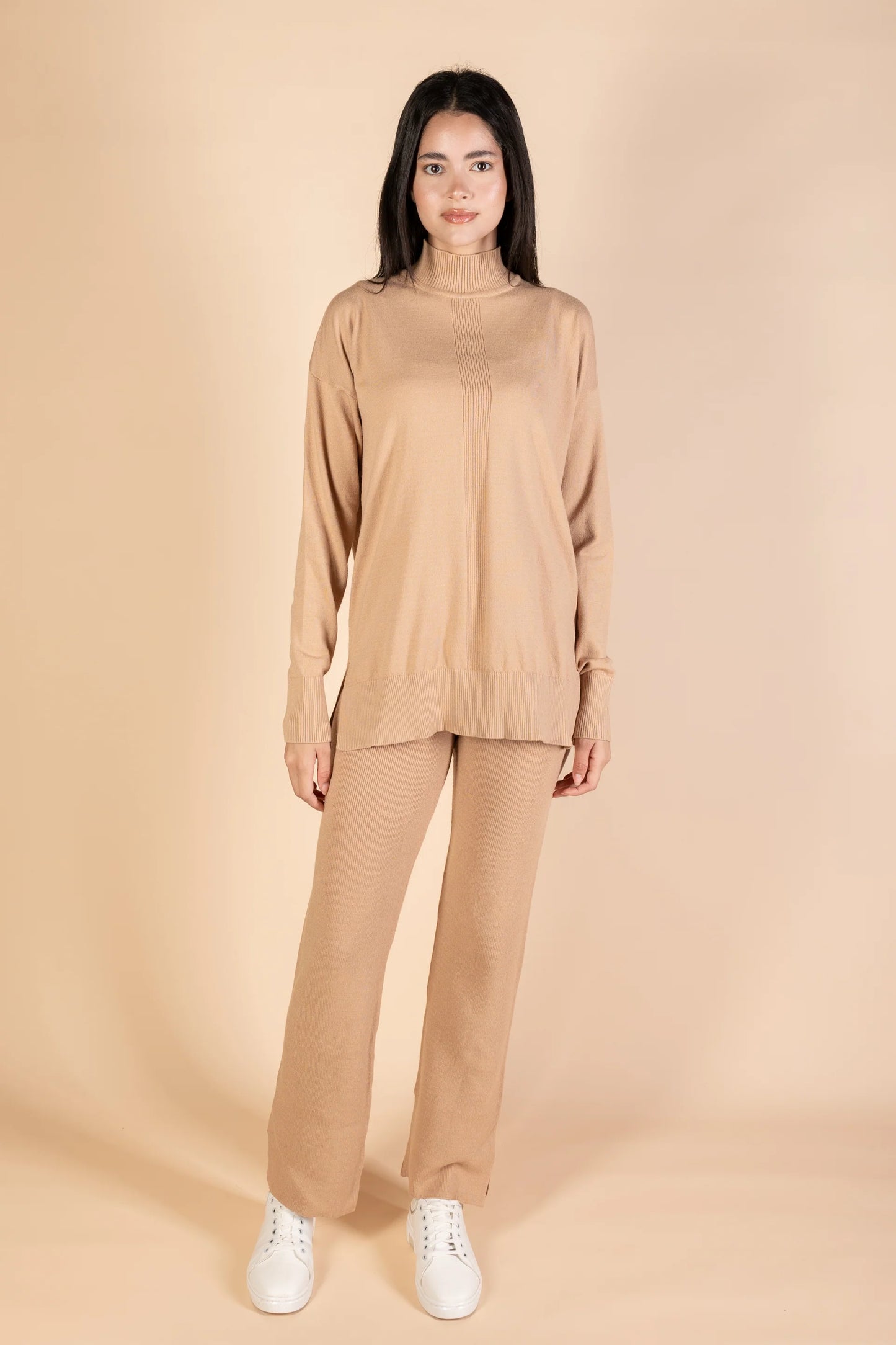 High Neck Knit Pullover - Nahla el alfy