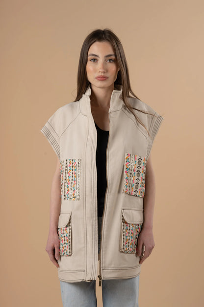 Embro pockets vest - Nahla El Alfy