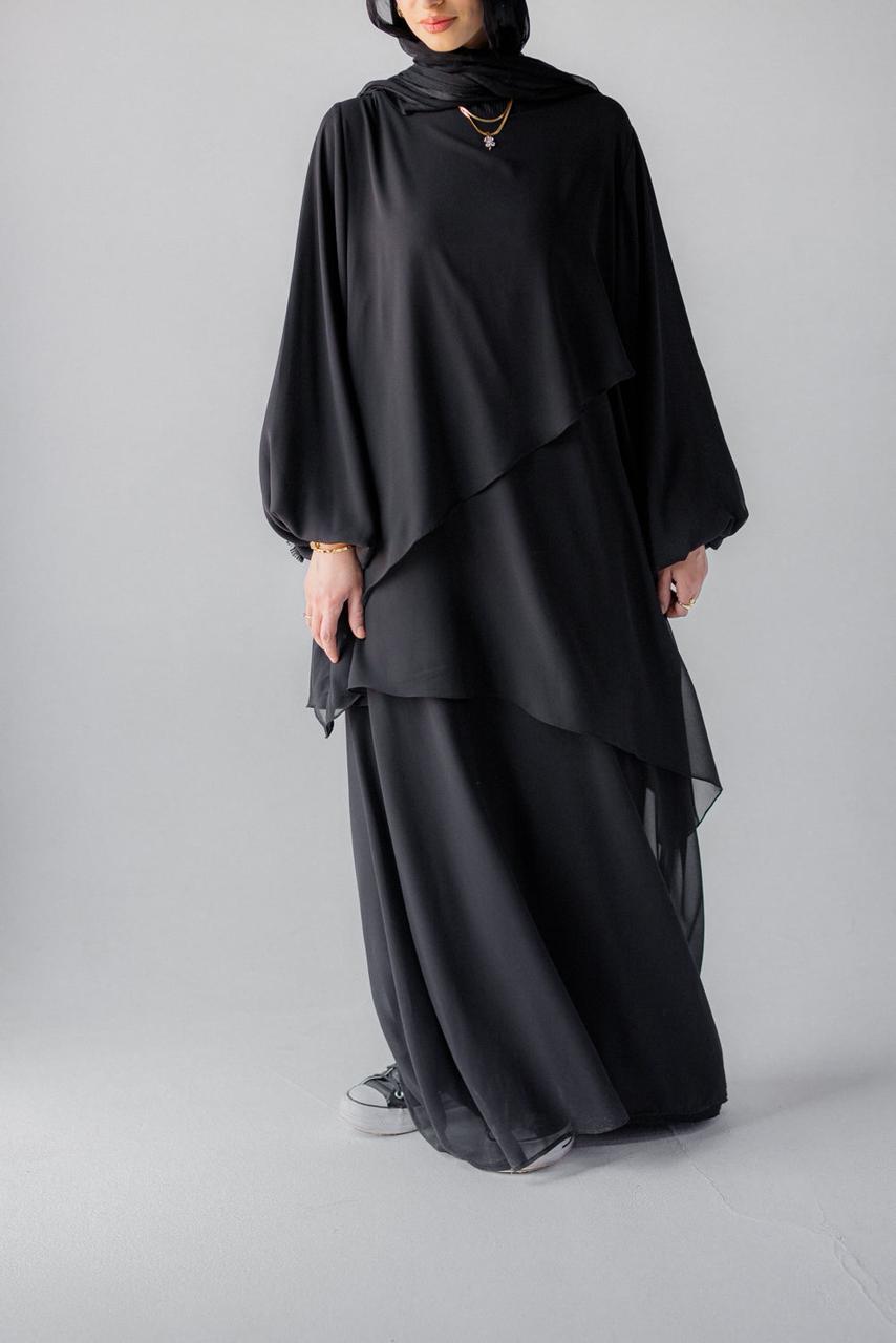 Triple layered chiffon dress - Rehan